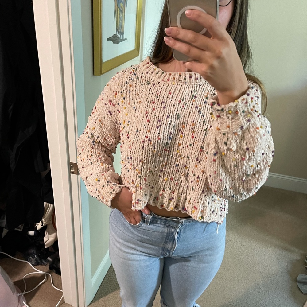 In Loom Rainbow Knit Sweater